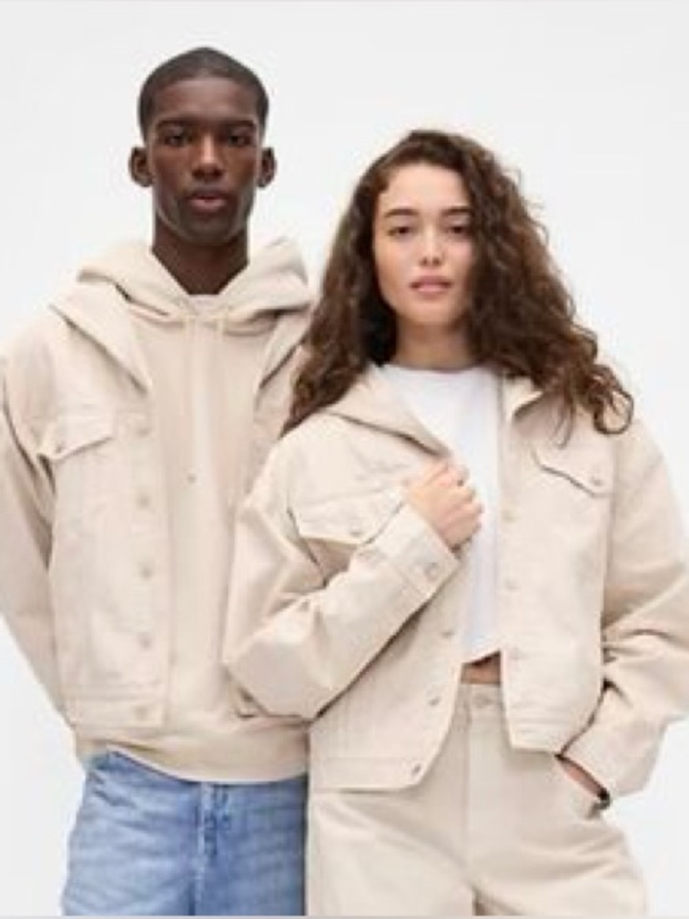 GAP x BEIS Casual Baggy Classic Light Tundra Denim Jacket XXS NWT
